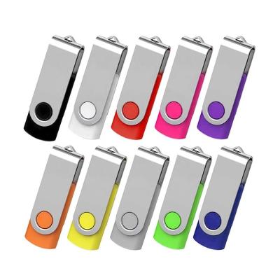 China Metal Logo Customized with laser metal 32GB swivel USB flash drives USB2.0 16GB 128GB 4GB 128MB 64GB pendrives U disk for sale