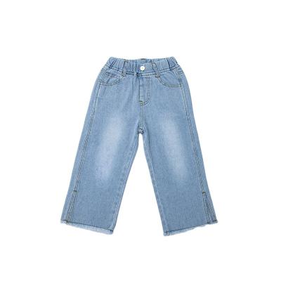 China Color Fade Proof Factory Price Outdoor Fashion Heat China Kids High Quality Custom Wash Kids Jeans Pants for sale