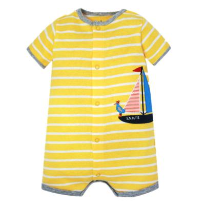 China Polyester Boys / Cotton Lion Short Sleeve Girls Clothing Summer Suit Newborn Baby Romper for sale