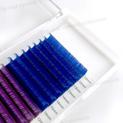 China Mink Lash Russian Synthetic Silk False Eyelashes Matte Natural Looking Color Eyelash Extension Tray Individual Private Label Different Volume for sale