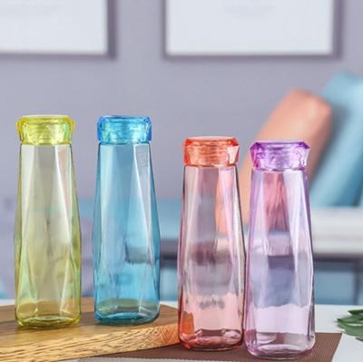 China Wholesale Fashion Viable Outdoor Cup Crystal Diamond Cup Glass Water Bottle Custom Large Capacity Casual Water Bottle for sale