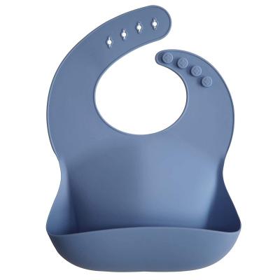 China Wholesale BPA Free Silicone Baby Bibs Babero Silicone Bibs Washable Waterproof Feeding Supplies for sale