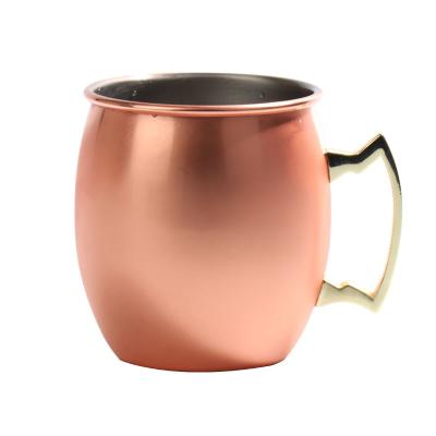 China Moscow Mule Cocktail Cup 304 Stainless Steel Moscow Mule Mug Copper-plated Hammer Point Cocktail Cup for sale