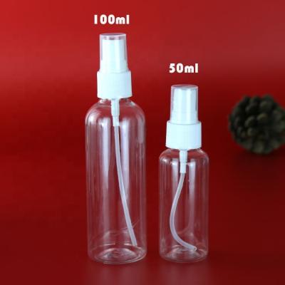 China Personal Care Products Template PET Transparent Fine Mist Spray Bottle for sale