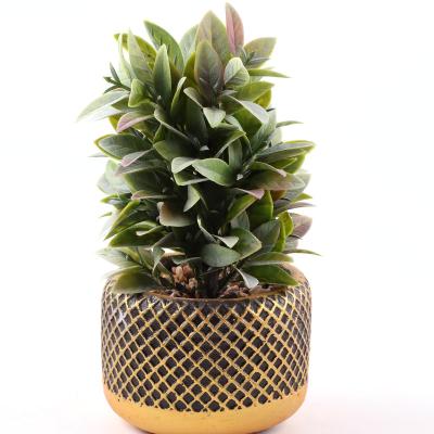 China Environmental Protection Wholesale Mini Artificial Potted Plants For Indoor Outdoor Garden Table Home Decor for sale