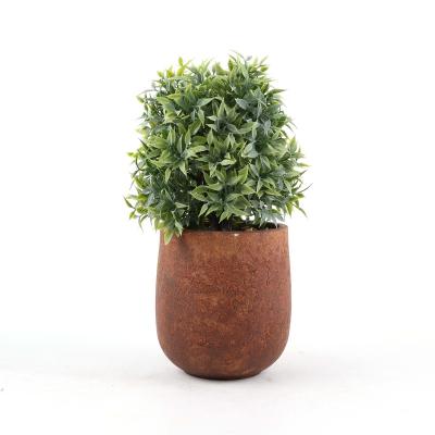 China Environmental Protection Plastic Mini Green Plants Home Office Small Artificial Decoration Faux Plants Potted Bonsai for sale