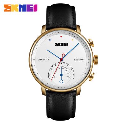 China SKMEI Alarm Business Quartz Watch sr626sw High Quality Leather Man Watches 1399 for sale