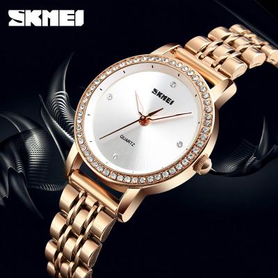 China Wholesale new design day/date SKMEI fashion lady watch factory good quality quartz waterproof ladies watches for sale