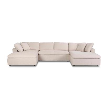 China Home Furniture Couch(Size)Runxi Modern Design Living Room Adjustable Modular Sofa Sets RH Cloud Sectional Canvas Leather Sofa for sale