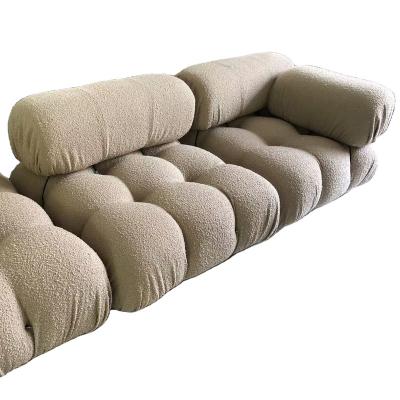 China High Quality Sectional Fabric Sofa Set Living Room Mario Bellini Removable Cover Sofa 3 Seater Boucle Fabric for sale