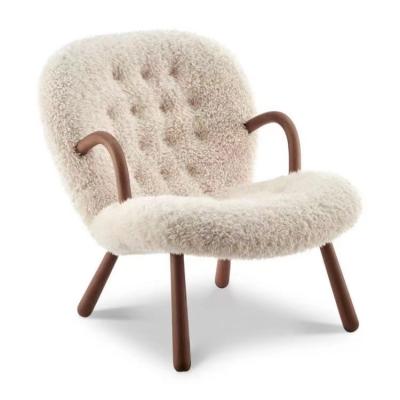 China Runxi Arctander Tufted Lounge Chair With Armrest Leather Upholstered Lounge Chair Fabric Living Room Home Furniture for sale