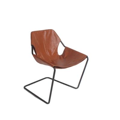 China Italy Design Lounge Chair Fabric Metal Ornate Leather Powder Coated Steel Leg Lounge Chair Paulistano Chair for sale