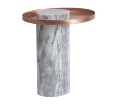 China Runxi Round End Table Design Extendable Luxury Marble Base Small Side Table For Living Room Furniture for sale