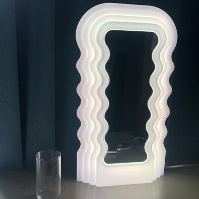 China Modern Minimalist Runxi Small Luminous Ultrafragola Reflects Colorful Wave Mirror App Mobile Control New High Quality Version for sale