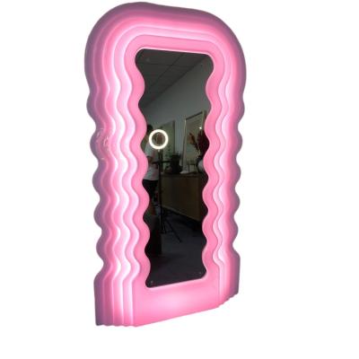 China Eclectic Modern Large Ultrafragola Floor Mirror Wave Bright Fashion Product Factory Price Factory Price Integral Mirror for sale