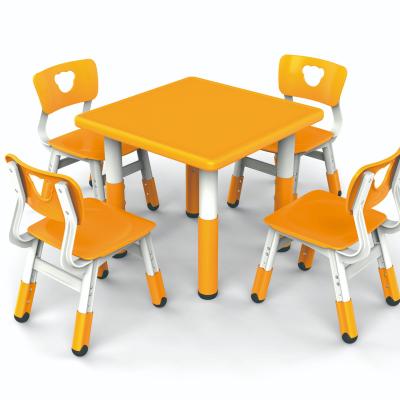 China Preschool furniture kids square tables and chairs Special furniture for kindergarten Hot selling children's school furniture for sale