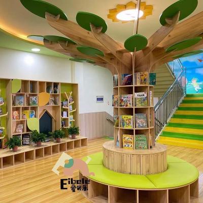 China International kindergarten school furniture interior library room design library tree decorations and ideas for preschool en venta