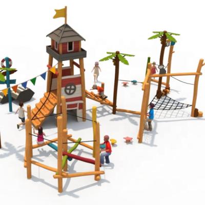 China Timber wooden sensory play equipment children playground set outdoor kids sensory activity for school outside area en venta