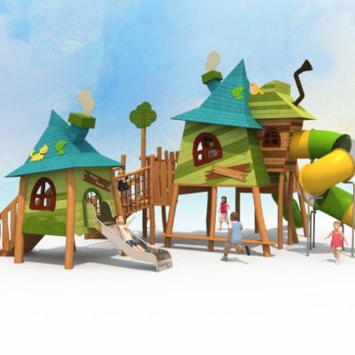 China Solid Rose Wood material kids school outdoor playground wooden en venta