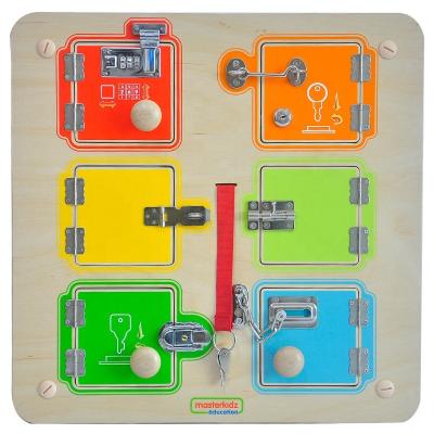 China Child Care Center birch plywood material educational basic skills toys wood locker board games for Creche zu verkaufen