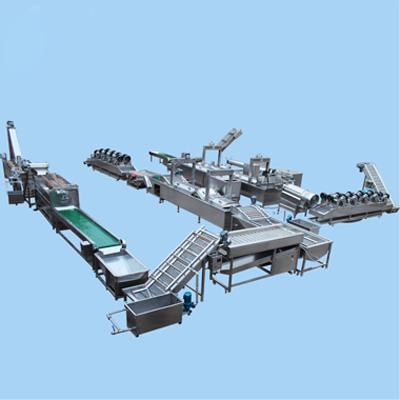 중국 Vegetable Processing Plant Potato French Fries Potato Chips Processing Line Making Machine Price Frozen French Fries Factory 판매용