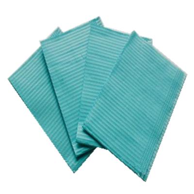 China 2ply paper+1ply PE film disposable medical surgical dental patient bib dental bibs waterproof for sale