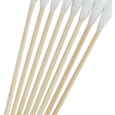 China Wood Suitable For Hospital Self Use Wooden Cotton Tip Dental Applicator Sticks 40cm Extra Long Cotton Tilted Applicator for sale