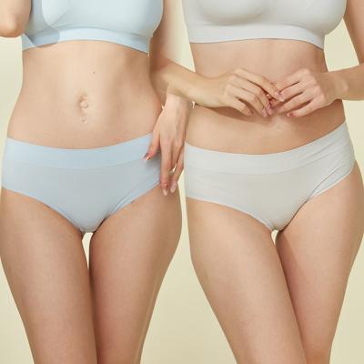 China Sustainable Antibacterial Drop-Shipping Plus Size Low Waist Knitted Panties Maternity Underwear For Women for sale