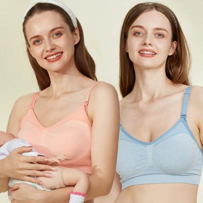 China Dropshipping Antibacterial Comfortable Maternity Bras Seamless Nursing Nursing Bra With Adjust-straps for sale