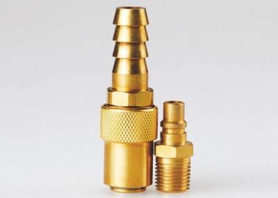 China Hoher Fluss-pneumatische schnelle Freigabe-Koppelung, Mini Brass Quick Release Coupling zu verkaufen