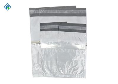 China 2.5 MIL Plain Grey Poly Mailers with Pocket for invoice for sale