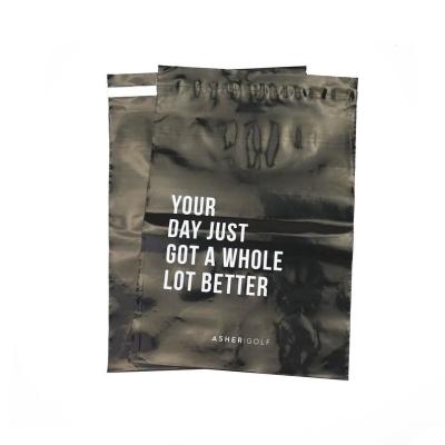 China Matte black poly mailers 19x22,China security bag, red shipping bag, polymailers,Black postal bags for sale