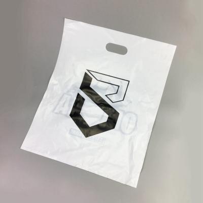 China 15x19 White Black Die-cut handle mailing bag, Handle poly mailer bag. poly shipping bags for sale