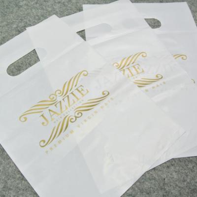 China 16x20 gold poly mailers with die-cut handle,plastic handle carry bags, handle plastic bags,mailing bag with handle for sale