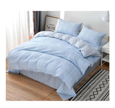 China 100% Cotton Classic Anti-Static Houndstooth Pattern Duvet Cover Sheet Set Geometric Queen Bed for sale