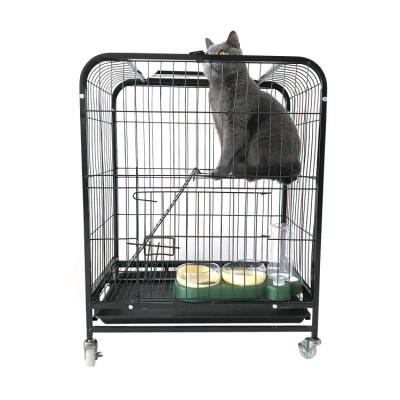 China Breathable Wholesale Structure Stable Durable Galvanized 3 Layer Large Cat Cage Square Tube Pet Cage for sale