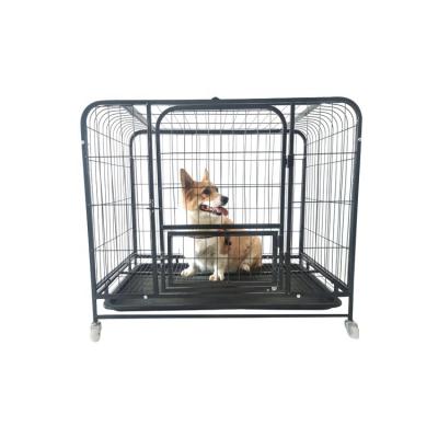 China Custom Viable Black Heavy Duty Dog Cage Folding Color Square Tube Dog Cage For Sale for sale