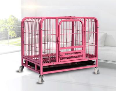 China Sustainable High Quality Metal Cage Dogs Heavy Duty 2 Door Dog Crates Crates Dog Cage With Tray for sale