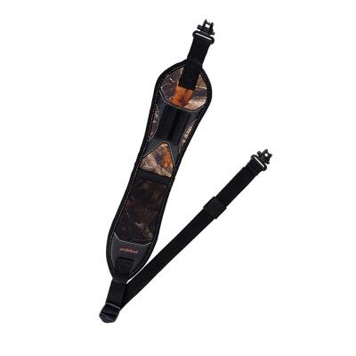 China Shoulder Padded Nylon Strap Alloy Length Adjuster Shell Loops Two Point Sling With Swivel for sale