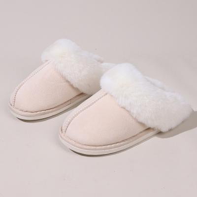 China Fashion Trend 2023 autumn and winter fashion multi-color indoor outdoor warm non-slip plush slippers for sale