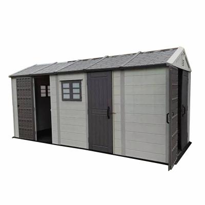 China Kinying Brand Large Space Store Yard Easily Assembled Outdoor Vinyl Prefab Shed Garden Shed for sale