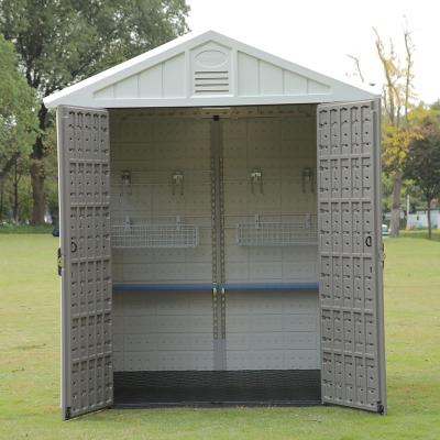 China KINYING Brand Easily Assembled Foldable Outdoor Storage Chamber Outside Waterproof Plastic Storage for sale