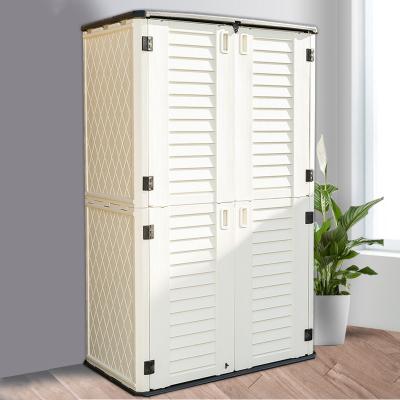 China Kinying Balcony Cabinet Viable Storage Bin Lockable Folding Furniture Rangement Velomeuble de Rangement Extrieur for sale