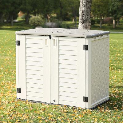 China Viable Cheap Price Brand Kinying Plastic Waterproof Lockable Storage Bin Tool Cabinet Waste Bin Shed for sale