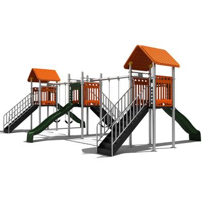 China Sapce KINPLAY Large Backyard Shipping Home Small Kids Play Structure Wholesale Kids Outdoor Playground Equipment Slide and Swing for sale