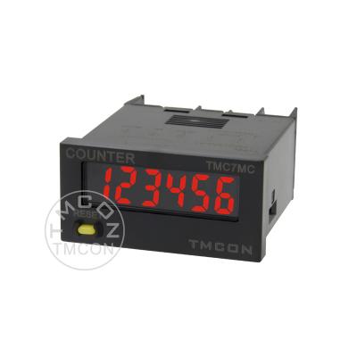 China TMC7MC TMCON 24*48mm Compact Economic Panel 6 Digit Digital Totalizer Counter with LED Backlit LCD Display 24*48mm for sale