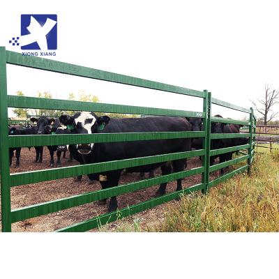 China Wholesale Price Chinese Easily Assembled Hot Dipped Galvanized Metal Cross Rail Livestock Cattle Corral Panel Fence for sale