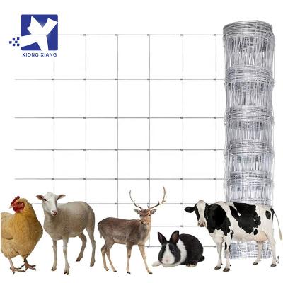 China Easily Assembled Good Quality Galvanized Field Farm Fence Livestock Prevent Woven Tension Fence for sale