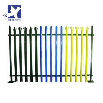 China Competitive Price Easily Assembled Wrought Iron Powder Coating Colorful Ornamental Security Palisade Fence for sale