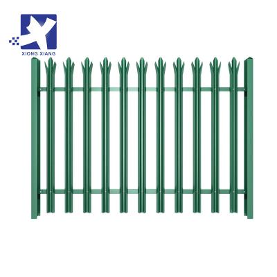 China Easily Assembled Premium Quality Powder Coated Galvanized Steel Single Top Pointed Safety Palisade Fence for sale